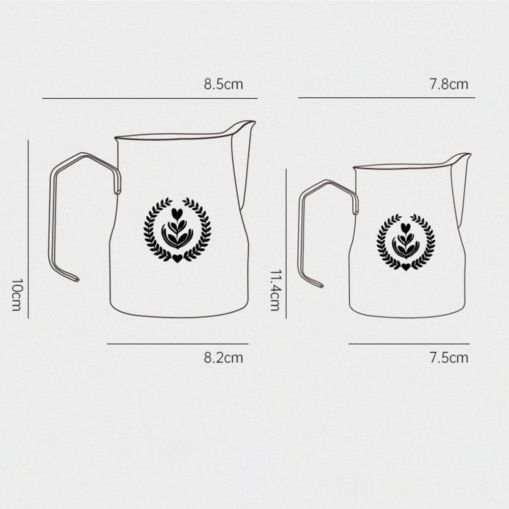 Italian Coffee Milk Cup 304 Stainless Steel Big Belly Milk Cup 350/450ml Latte Cup Milk Foam Cup