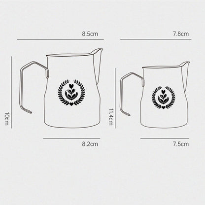 Italian Coffee Milk Cup 304 Stainless Steel Big Belly Milk Cup 350/450ml Latte Cup Milk Foam Cup